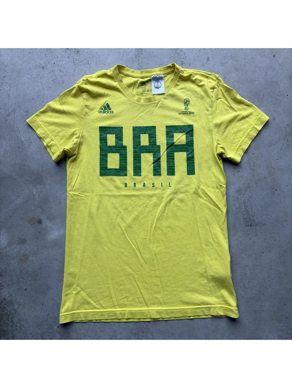 Adidas Brazil BRA Yellow T-Shirt Russia 2018 FIFA World Cup